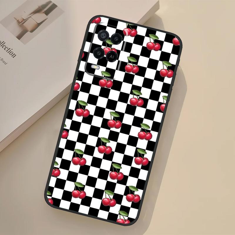 

Checkerboard Sunflower Case For Oppo A76 A96 A16 A17 A18 A60 A80 A40 A38 A58 A78 A98 A94 A74 A54 A15 A57 A77 A5 Pro OPPO A74 5G
