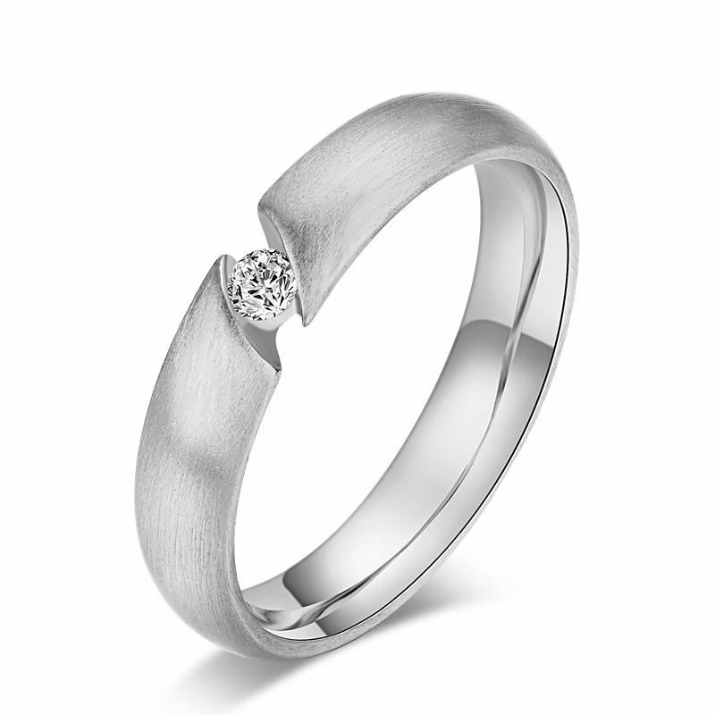 Top Quality CZ Crystal  Wire Drawing Process Rose Gold Color Lover's Ring Austrian Crystal Full Sizes HotSale R441 R442