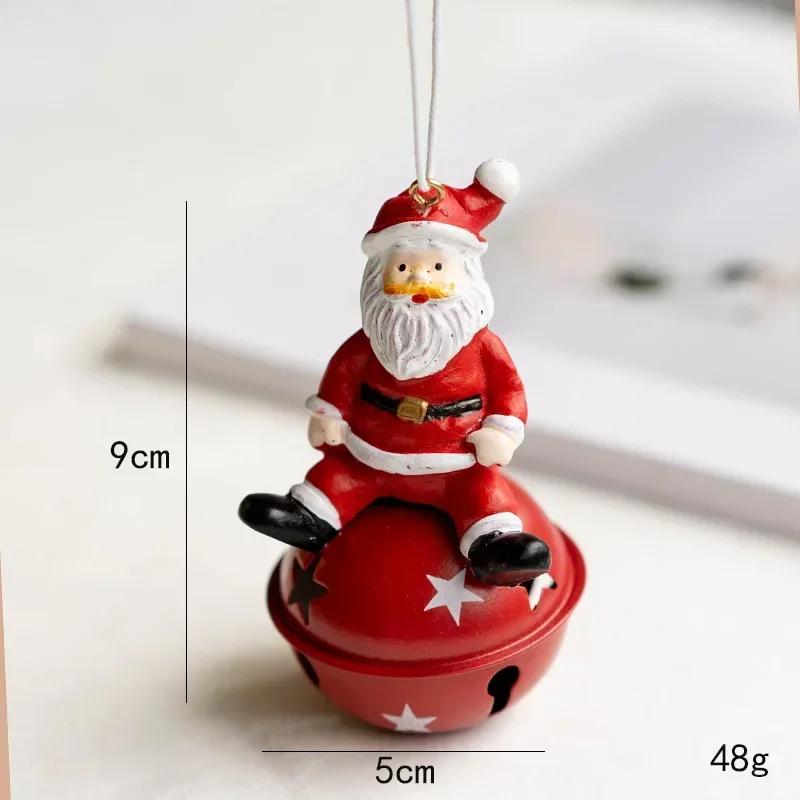 Christmas New Product Iron Art Christmas Bell Old Man Snowman Elk Bell Pendant Christmas Tree Decoration Christmases Decorations