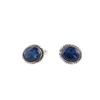 London Blue Topaz Gemstone 925 Sterling Silver Jewelry Cufflinks 0.6" For Groom CL-1-9