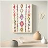 Moroccan Rug Art Painting Boho Wall Pictures , Abstract Neutral Eclectic Canvas Art Prints Home Bohemia Poster Wall Decor