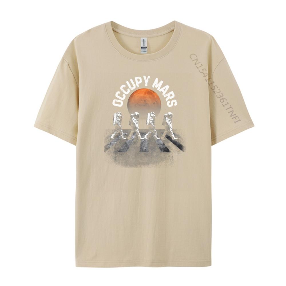Occupy Mars Astronauts Walking Anime T Shirts Summer Vintage Vintage Style