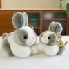 Simulation Bunny Doll Plush Toy Cute Flower Rabbit Doll for Children Gift Throw Pillow Year of the Rabbit