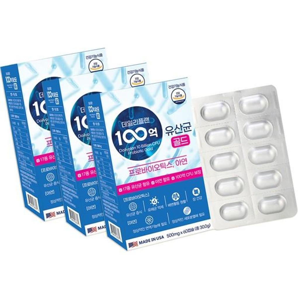 Plan Daily 10 Billion Lactic Acid Bacteria Gold Zinc 180 Capsules