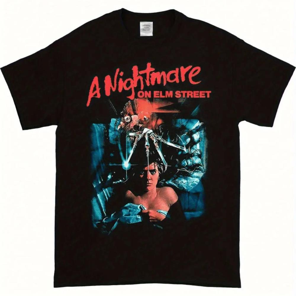 

Printed Tshirt Horror in Elm Town Freddy Krueger Adult Horror Film Shirt with Soft and Breathable Fabric XL