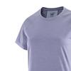 SALOMON Outline Round Neck Solid Color Comfortable Casual Short Sleeve T-Shirt Women T-Shirt Granite-Blue C24702