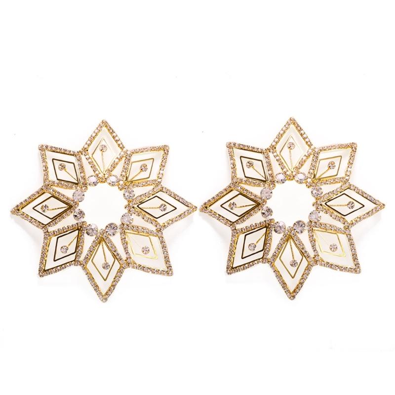 Rhinestones Pasties Crystal Breast Covers Body Jewelry Breast Pasties Chest Stickers Body Chain for Raves Clubwears Gift