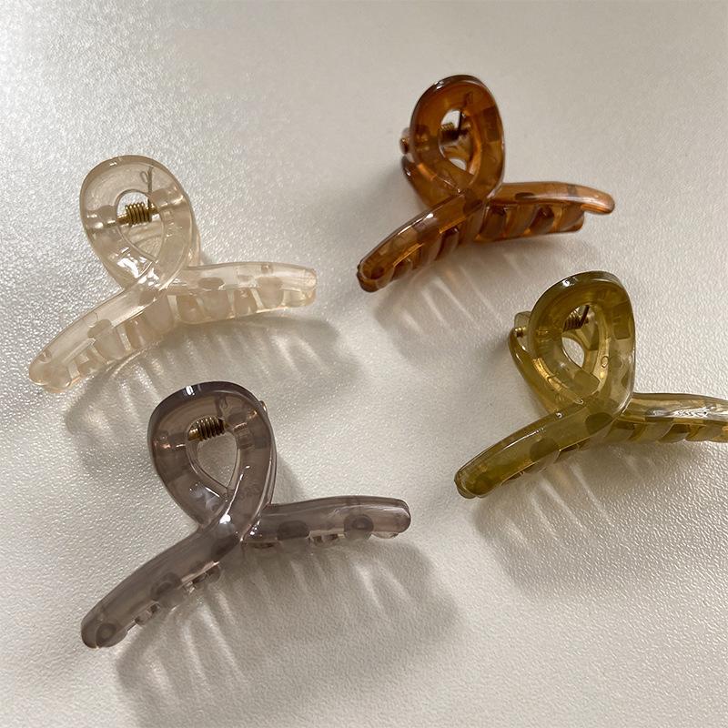 Geleefarbenes kleines Haarklammer für Damen - Hoher Pferdeschwanz und Pony-Kralle, Premium Seitenpony-Organisator