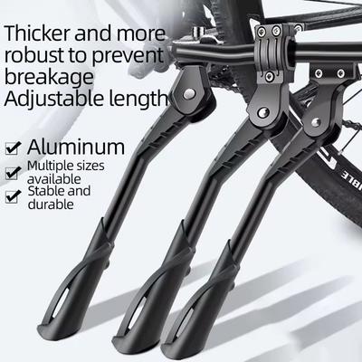Bicycle Kickstand for 24-29 Inch Mountain Bike MTB/Snow/Electric Vehicle Adjustable Aluminum Alloy Bike Parking Stand Foot Rest