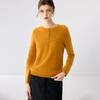 Lekasha Women's 7-Gauge Cashmere Half-Zip Round Neck Button-Up Sweater