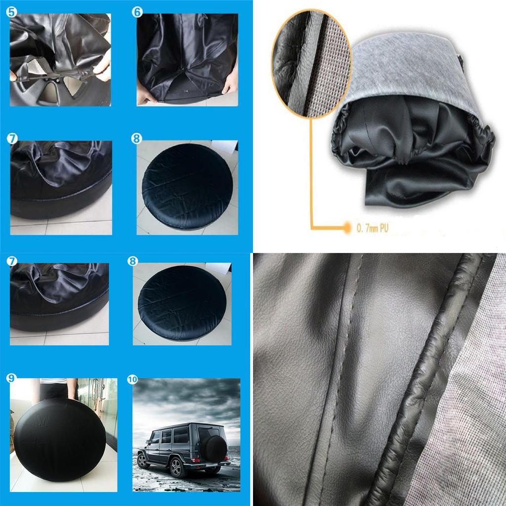 4x4 Tyre Cover 4wd Spare Wheel Tire Rear Cover Honda Suzuki Rover Land