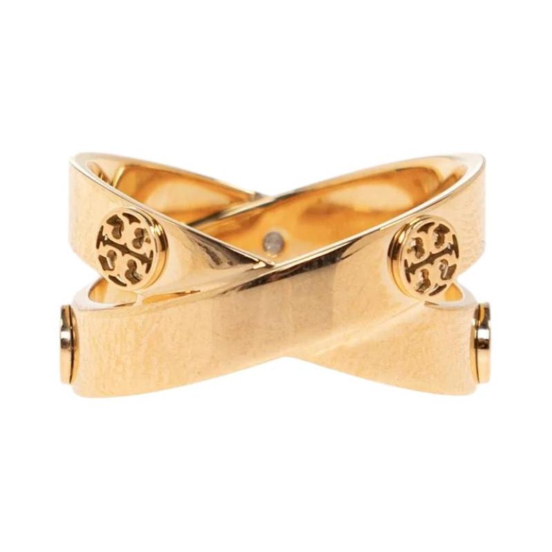 TORY BURCH Cross band design brass ring women's gold 1808720 720-gold F