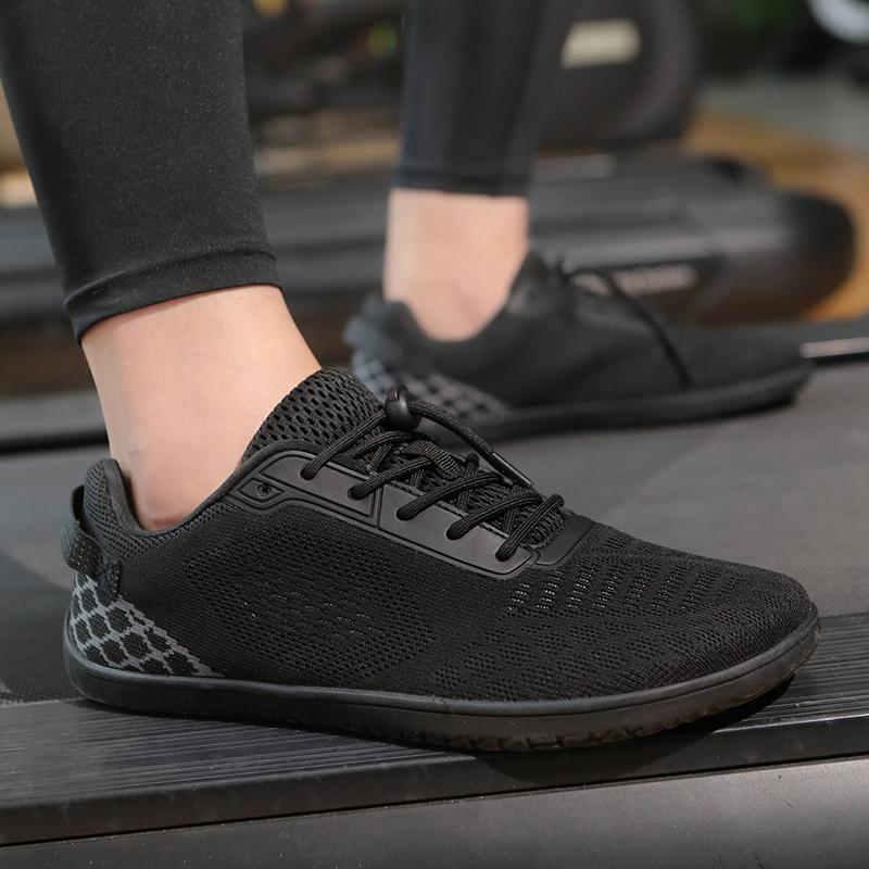 Fashion Wide Toe Men's Running Shoes Minimalist Casual Sneakers Breathable Mesh Walking Shoes Elastic Non-slip Trainers Male Flats