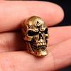 Brass Three-Eye Skull Pendant Charm Paracord Necklace Bag Accessory DIY Craft Supplies