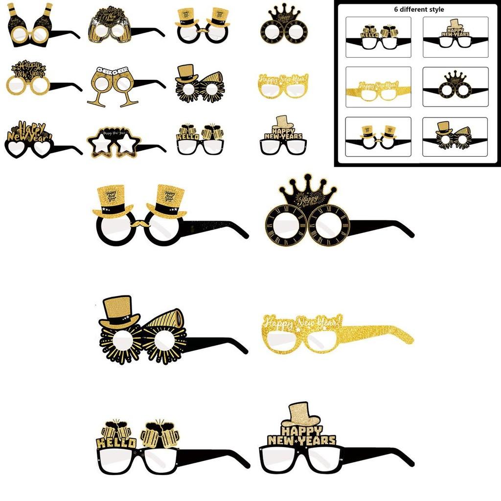 New Year Party 3d Paper Glasses Hat Photo Prop For Festive Decorations