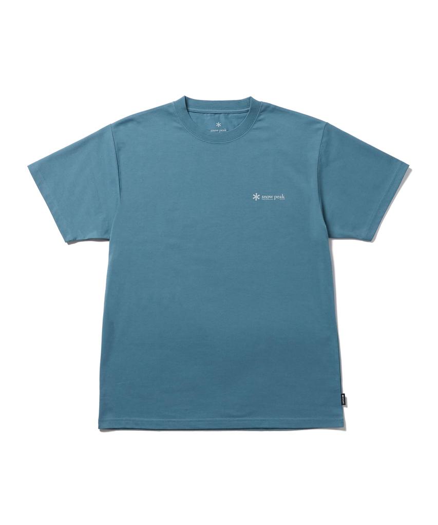 Logo Größe S BLAU Festival Camping Outdoor [Snow Peak] T-Shirt T-Shirt TS-25SU101