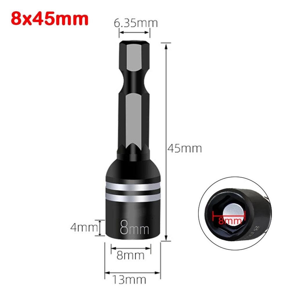 8mm Socket Bit DIY Socket Wrench Magnetic Nut Screwdriver  for Power Drills Drivers Socket Kit