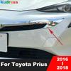 For Toyota Prius 2016 2017 2018 Chrome Front Grille Grill Cover Trim Head Grills Molding Garnish Strip Car Exterior Accessories