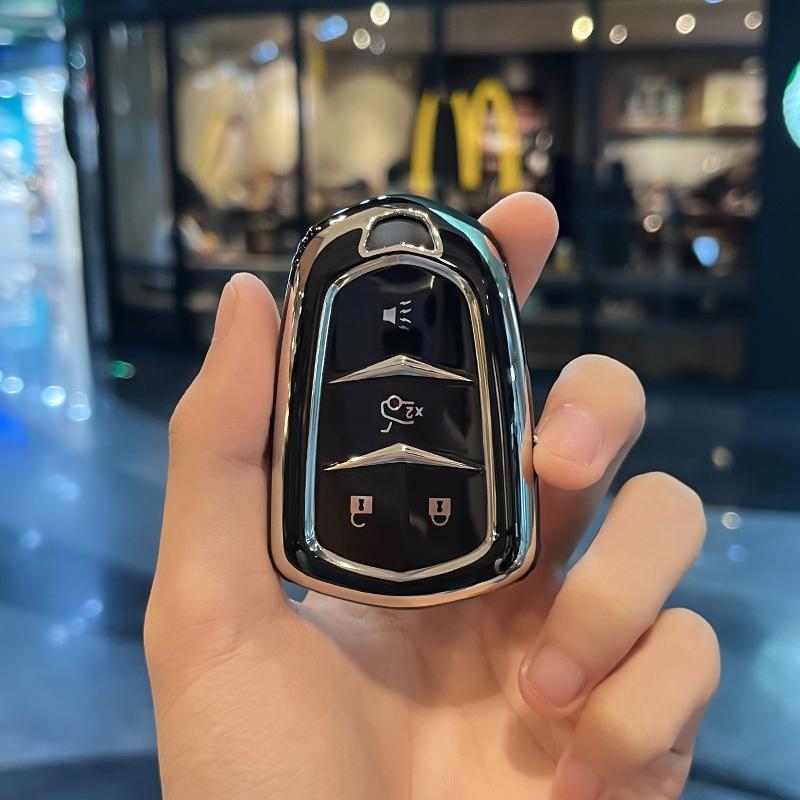 4 5 butoane NOU TPU husă pentru chei inteligente de mașină Geantă pentru chei pentru Cadillac ATS CT6 CTS DTS XT5 Escalade ESV SRX STS XTS ELR 2014 - 2018