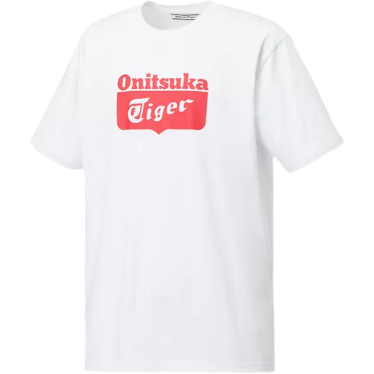 ONITSUKA TIGER Printed Round Neck Drop Shoulder Short Sleeve T-Shirt Unisex Tops 2183B453-101