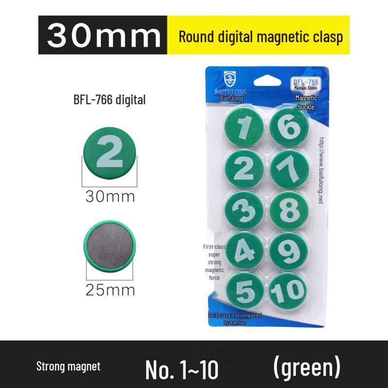 

Funi CT-6625 Whiteboard Magnetic Number Pins: Medium-Size 0-9 Magnets for Office & Teaching.