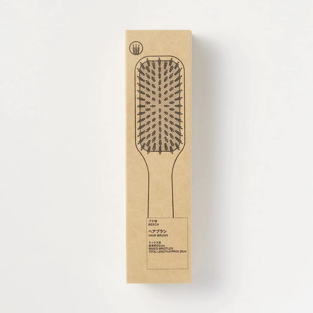 MUJI Beech Wood Hair Brush Total Length 20cm Mixed Hair 82575163