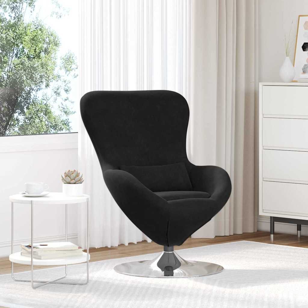 Egg Chair Black Velvet