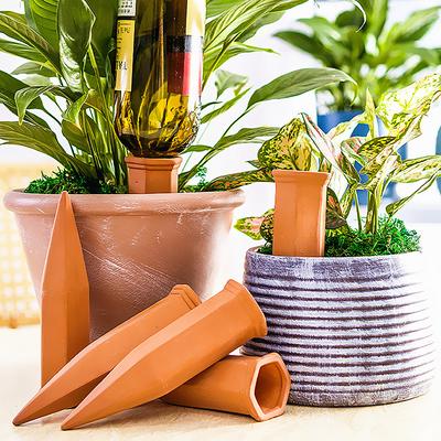 1Pc Plant Watering Device Clay Watering Spikes Automatic Watering System Cone Shaped Self Flower Pot Plant Watering Spike
