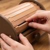 Portapane in Legno con Coperchio a Rollo e Cassetto Frontale Organizer per la Cucina da Banco e per la Dispensa