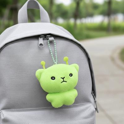 Soft Plush Backpack Pendant Mini Alien Cat Keychain New Mobile Phone Rope  Bag Decor