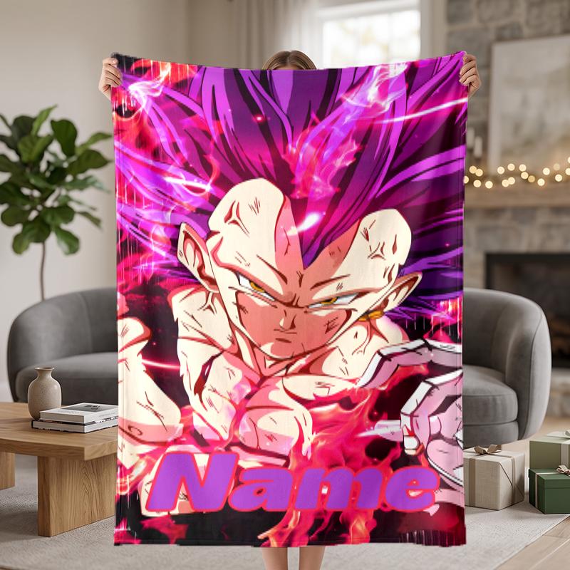 Vegeta Custom Flannel Blankets Soft Warm Cozy Throws for Home Decor Holiday Gifts