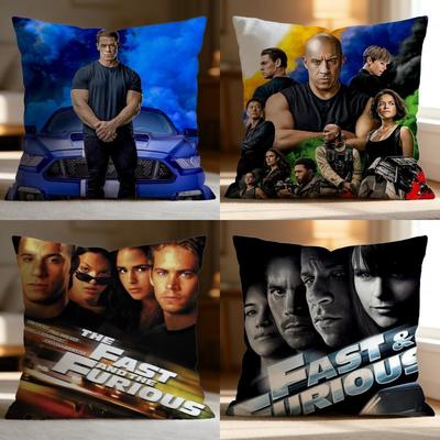 Popular TThe Fast and the Furiouses Cushion Cover Soft Washable Pillow Case Multi-Scene for Couch Bed Travel Office Use