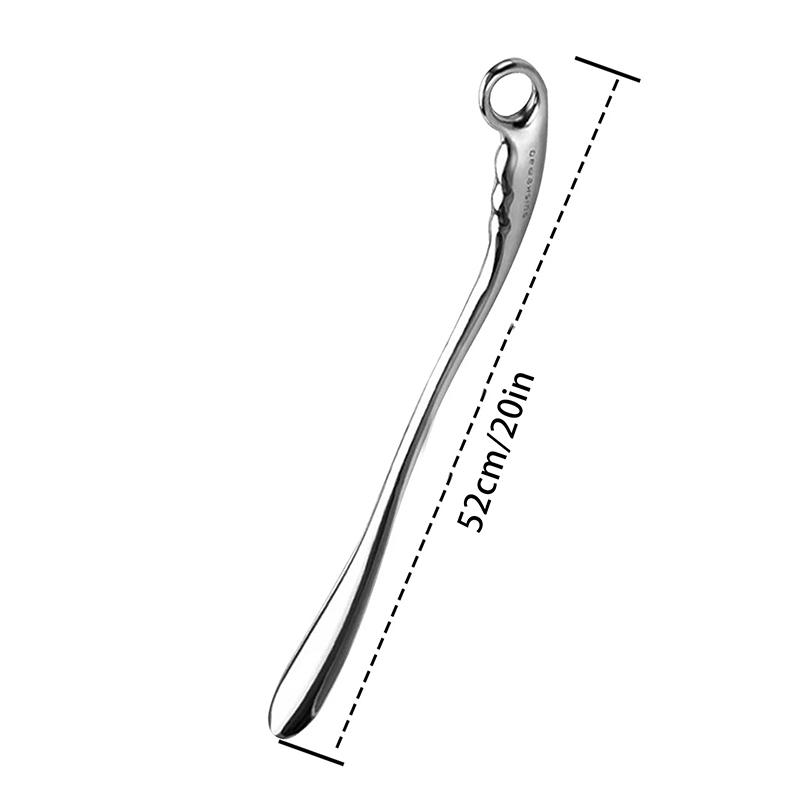 Professional Metal Shoehorn Long Handle 52Cm Length Alloy For Convenient Wearing Shoes Horn Leather High Heel Hanging Spoon