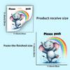 Rainbow Elephant Toilet Sticker Cute Removable Self-Adhesive for Bathroom Home Decor
