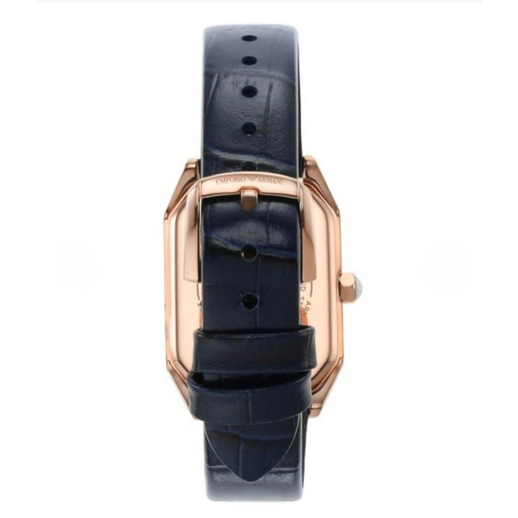 Used EMPORIO ARMANI Women's Watch Octagon Navy Emporio Armani Watch Analog Leather AR11466