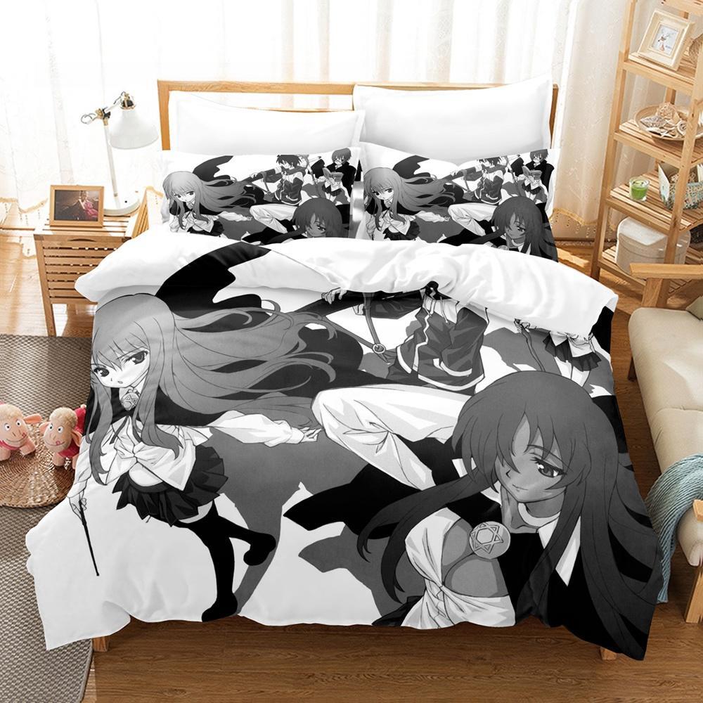 New Anime The Familiar of Zero Bedding Set Single Twin Full Queen King Size Bed Set Adult Kid Bedroom Duvet Cover Sets Anime Bed