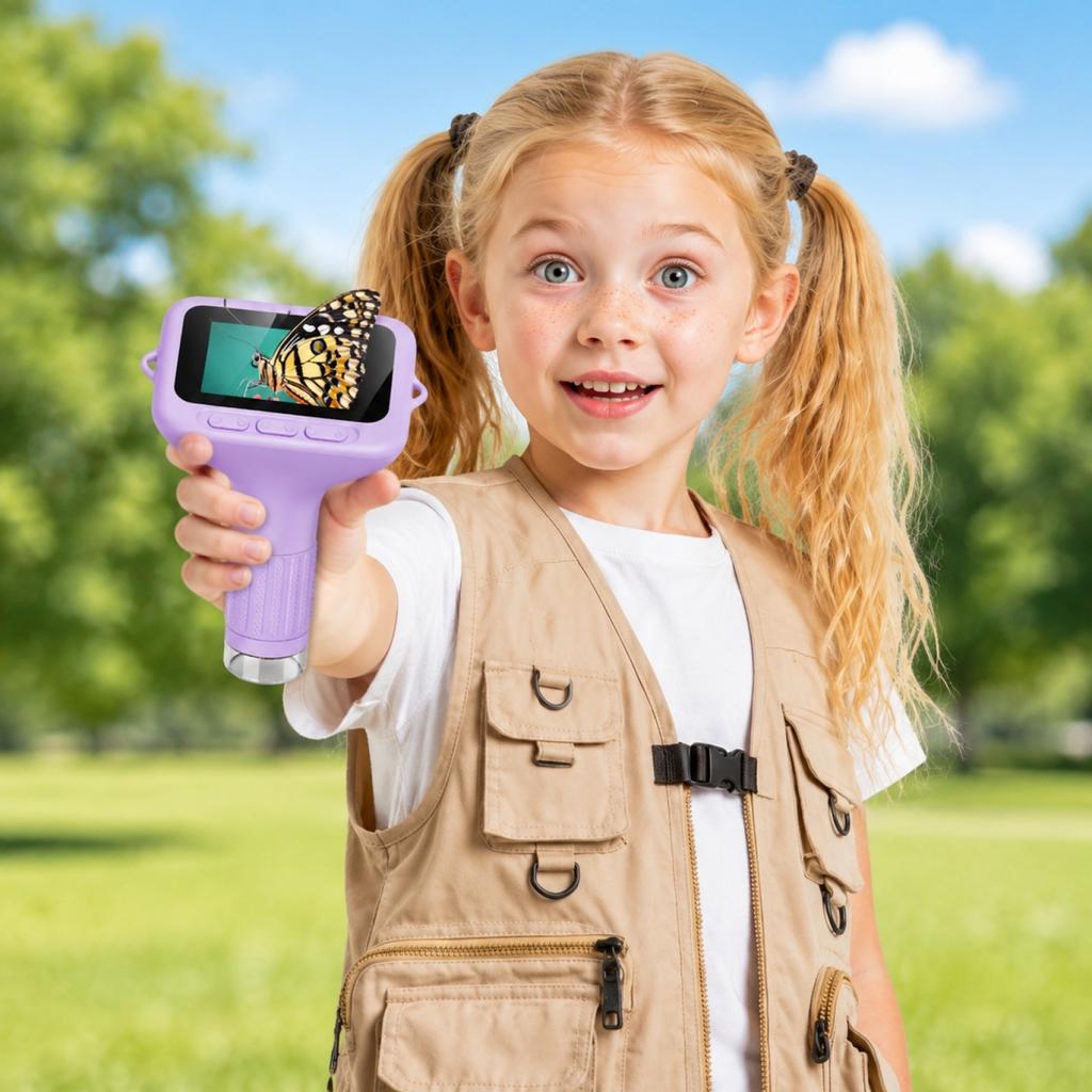 Kids Digital with 3 Inch Screen, Handheld Electronic Magnifier with Camera, Educational Science STEM Toy for Boys and Girls