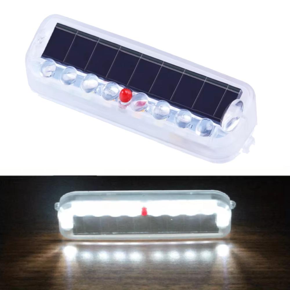 Solar Powered LED Strobe Warning Light Colorful Flashing Signal Lamp  Auto Emergency