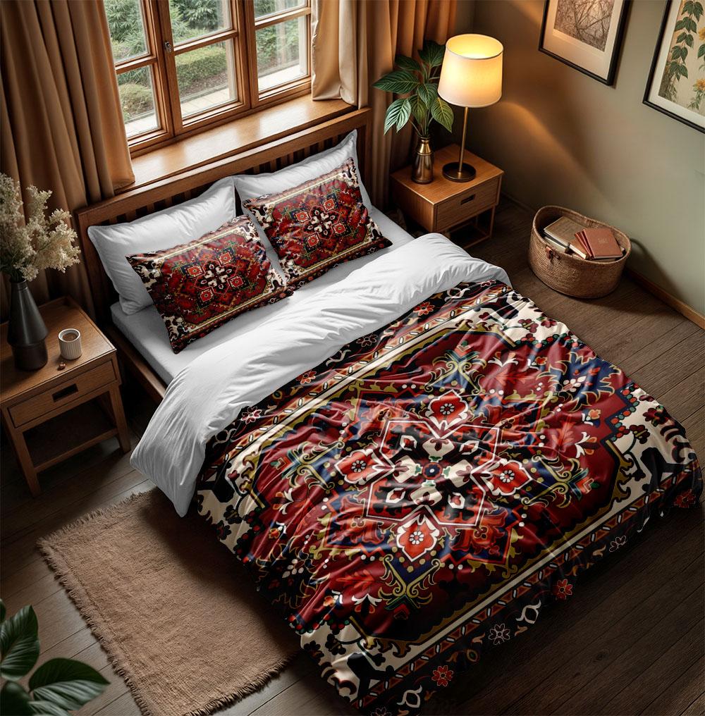 Antique Morrocan Petal Duvet Cover Set UK Single Double Queen King US Twin Full King Size Bed Linen Set