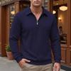 Lässiger Herren Pullover, Neuer Frühling Herbst Revers Langarm Strickware für Outdoor Freizeit Halber Reißverschluss Handel