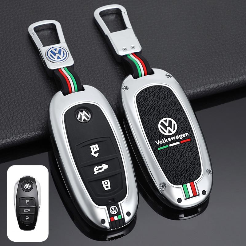 

For VW Zinc Alloy Car Smart Key Case Cover Protection Shell For VW Volkswagen Touareg 2017 2018 2019 2020 2021 Auto Keyless Ac
