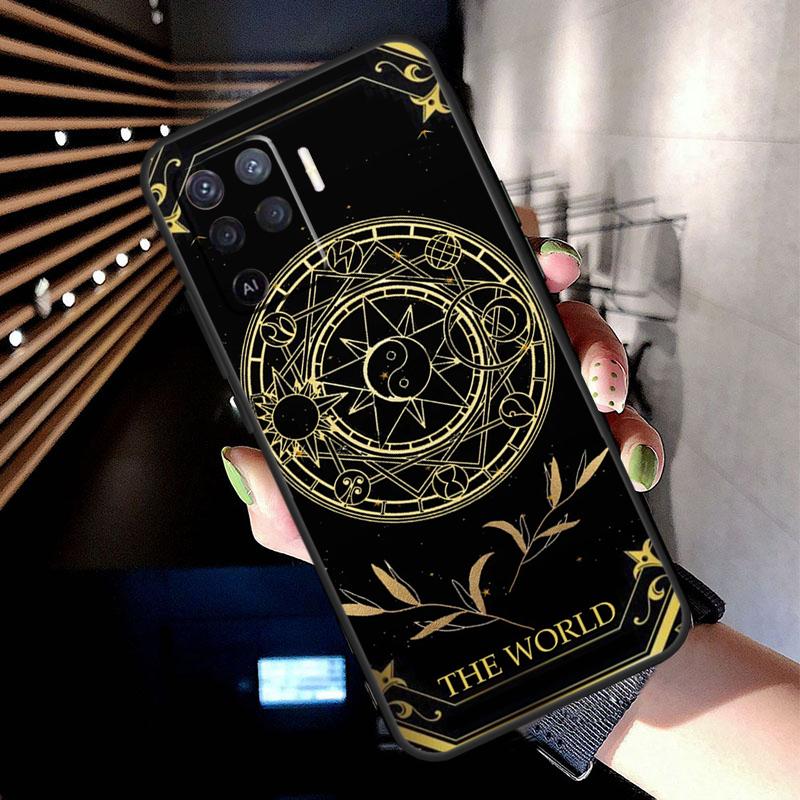 Astrology Tarot Cards Case For OPPO A96 A76 A16 A94 A74 A54 A53 A57 S A15 A52 A72 A93 A5 A9 A31 A17 A77 A78 Coque