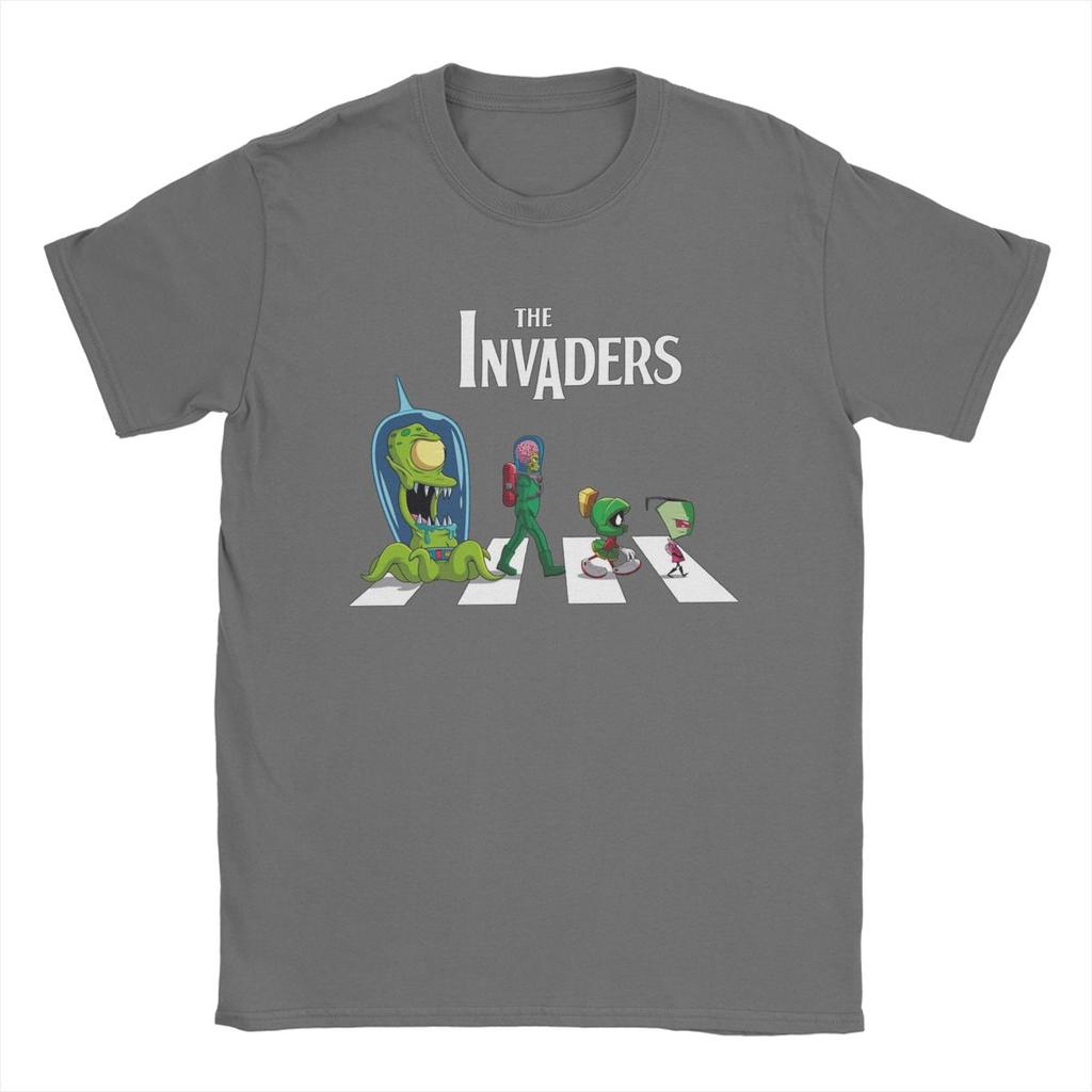 Men T-Shirt The Invaders Crosswalk Invader Zim Fashion Cotton Tees Short Sleeve T Shirts Crewneck Tops Plus Size