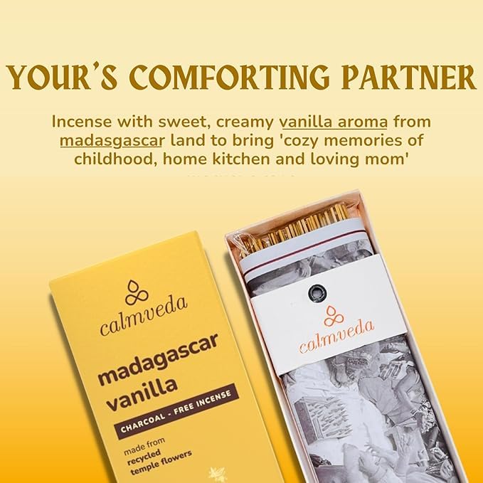 Madagascar Vanilla Incense Sticks Warm - 80 Scent Sticks