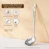 316 Stainless Steel Long Handled Soup Spoon Silver High Temperature Resistance Slotted Spoon Easy To Clean Large Capacity
