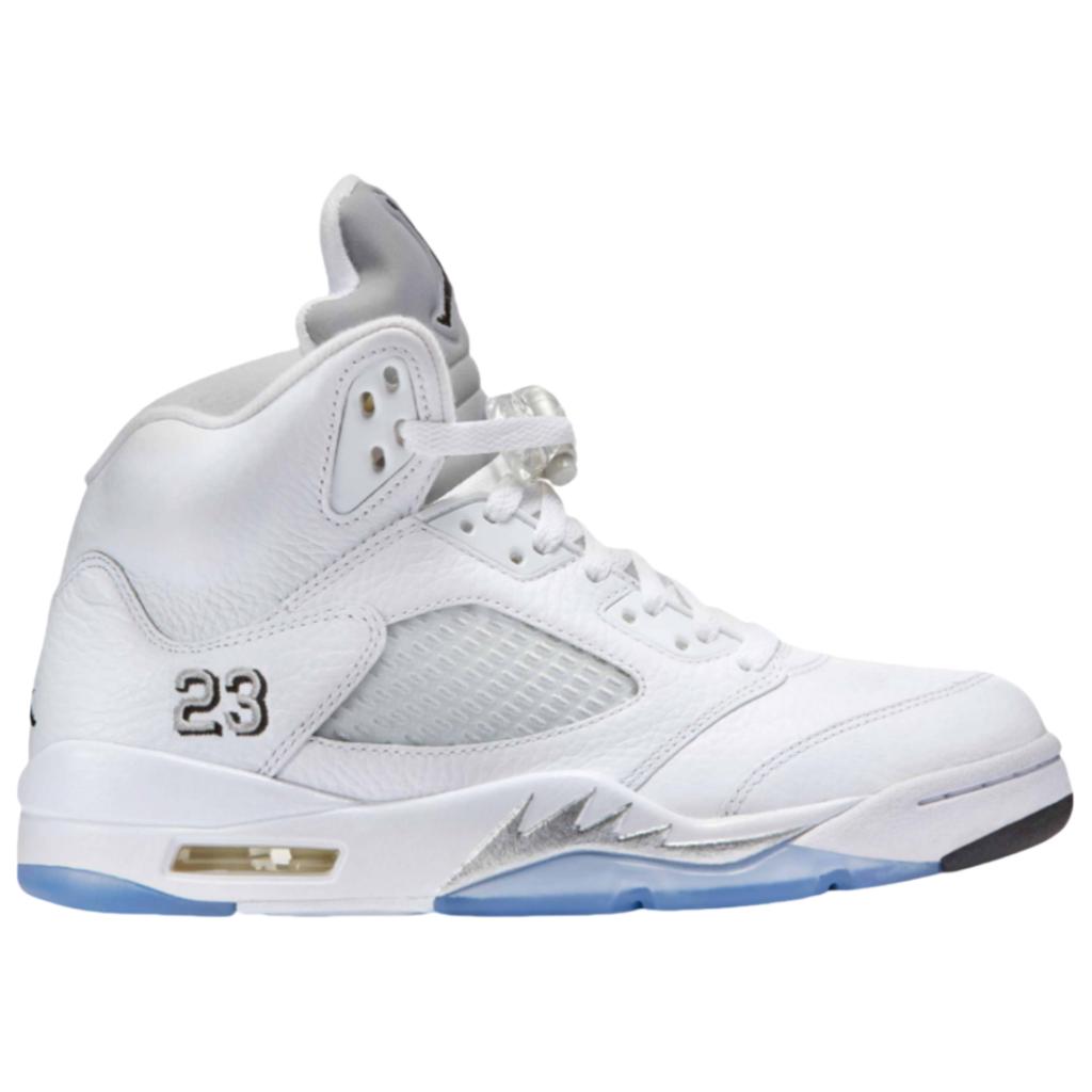 Air Jordan 5 Retro White Metallic 2026 Men Sneakers Metallic-Silver Black HQ7978-103