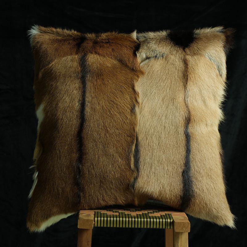 Plush Cow Print Pillowcase 50x50cm Double-sided Cushion Cover Artistic Color-block Throw Pillow Cover Home Decor