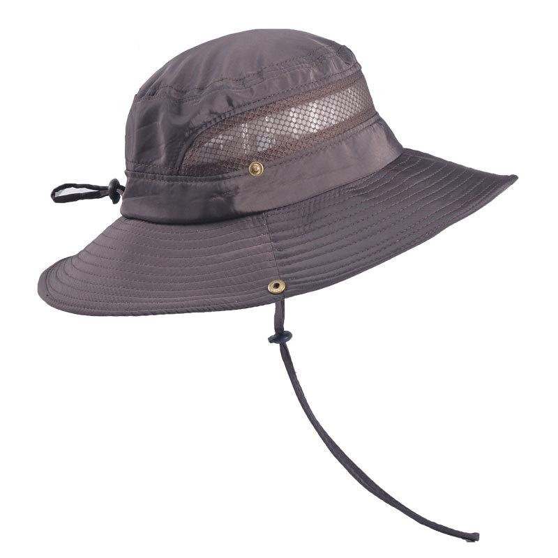 Mens Bucket Hat Summer Breathable Sun Hat with Large Brim Outdoor Fishing Hat UV Protection Face Cover Cycling Cap