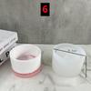 New Round Stripe Candle Jar Silicone Mold DIY Handmade Storage Box Pen Holder Plaster Cement Vase Crafts Casting Mold Home Decor