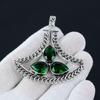 Green Tourmaline Gemstone Top Quality Gemstone Handmade Pendant 925 Sterling Silver Pendant, Antique Pendant,Three Stone's Pendant For Gifts